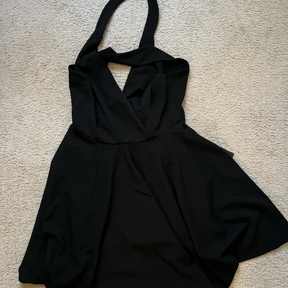 Elegant Black Halter Dress